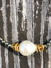 Pyrite & Pearl in Gold