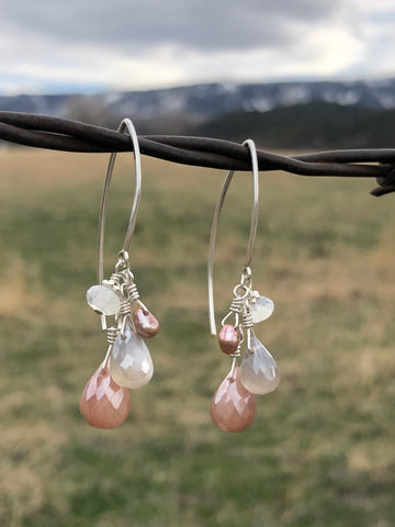 All for Love - Blush Moonstones in silver