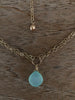 Wearable Blessings Blue Chalcedony gold